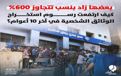 بعضها زاد بنسب تتجاوز 600%.. كيف ارتفعت رسوم استخراج الوثائق الشخصية في آخر 10 أعوام؟